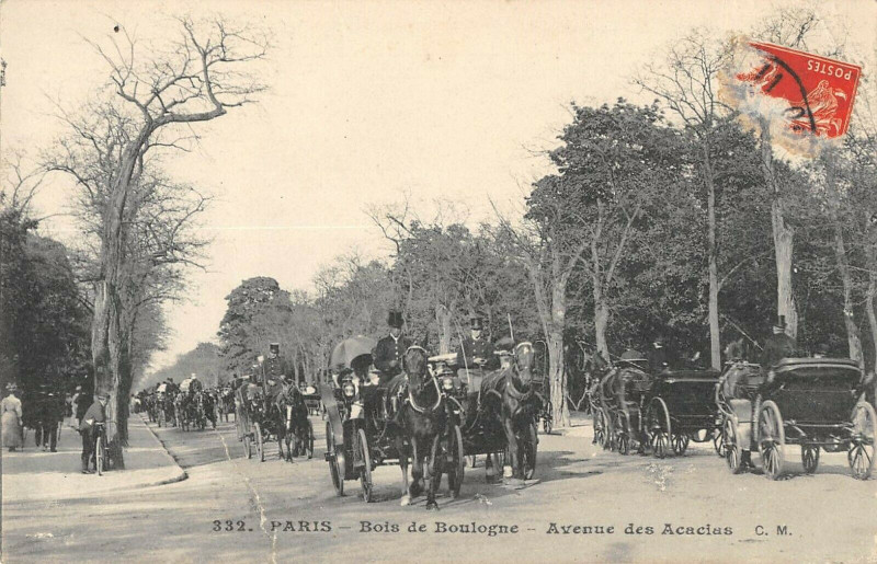 Carte postale ancienne Paris Bois De Boulogne Avenue Des Acacias à Paris