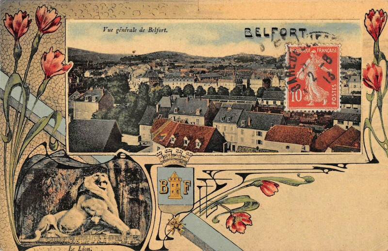 Carte postale ancienne Belfort Vue Genrale De Belfort à Belfort