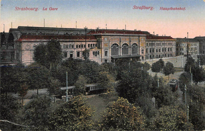Carte postale ancienne Strasbourg La Gare à Strasbourg