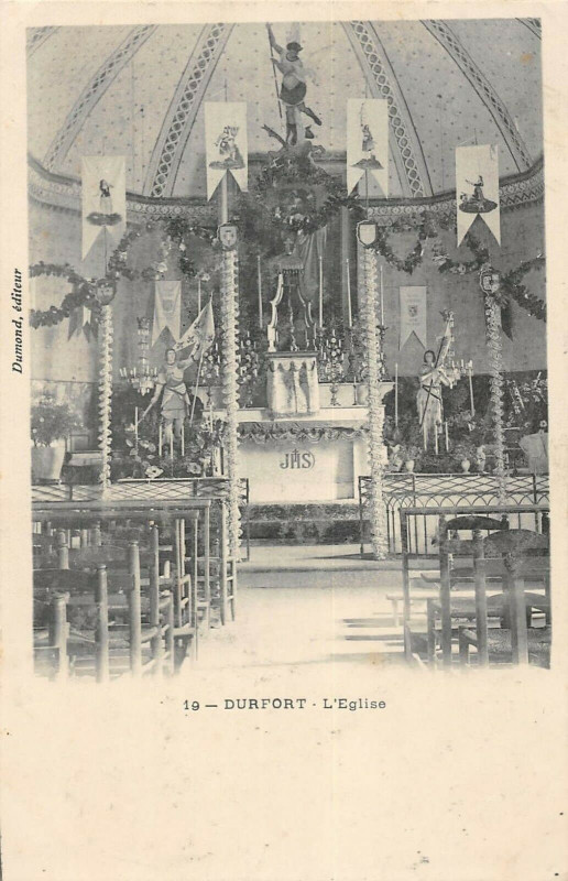 Carte postale ancienne Durfort Eglise
