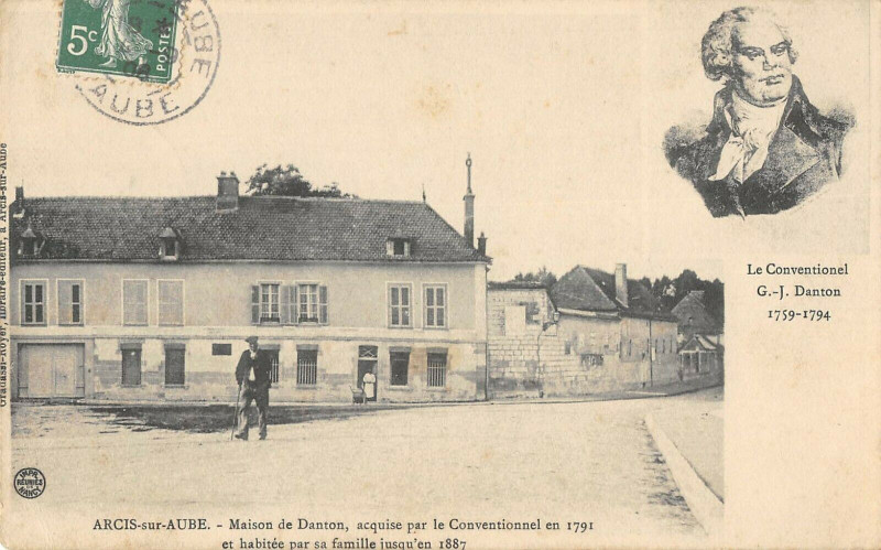 Carte postale ancienne Arcis Sur Aube Maison De Danton à Arcis-sur-Aube