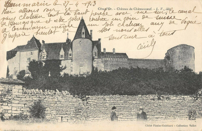 Carte postale ancienne Cote D'Or Chateau De Chateauneuf à Châteauneuf