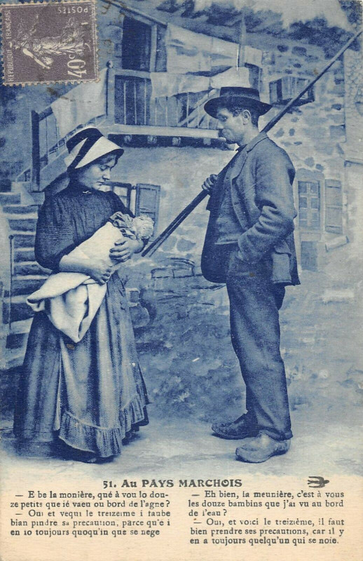 Carte postale ancienne Au Pays Marchois Eh Be La Moniere