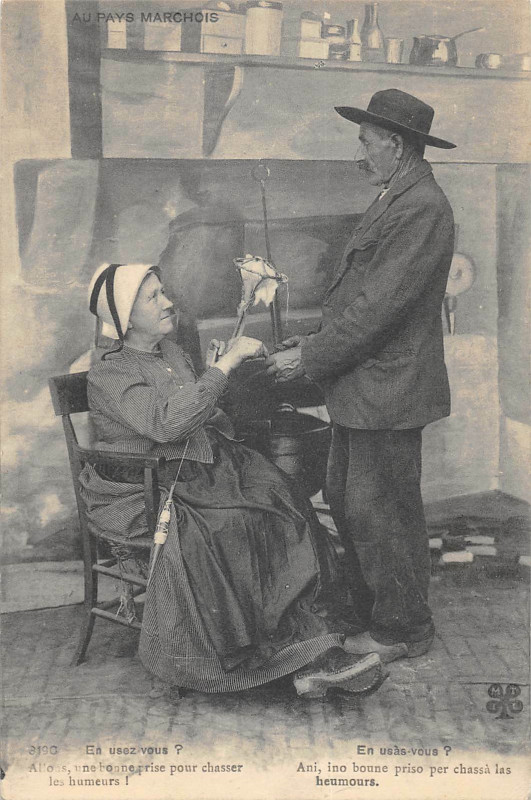 Carte postale ancienne Au Pays Marchois En Usez Vous