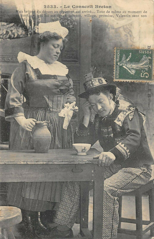 Carte postale ancienne Le Conscrit Breton
