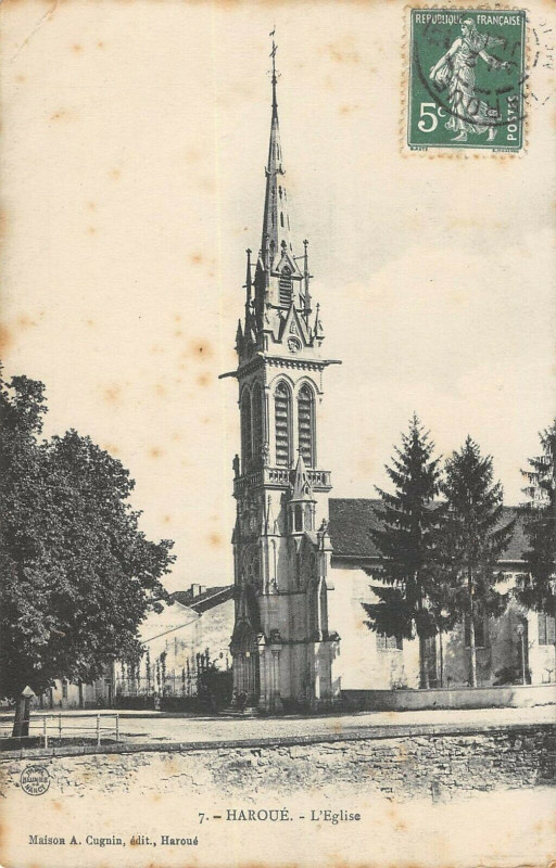 Carte postale ancienne Haroue Eglise à Haroué