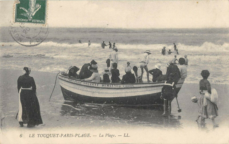 Carte postale ancienne Le Touquet Paris Plage La Plage au Touquet-Paris-Plage