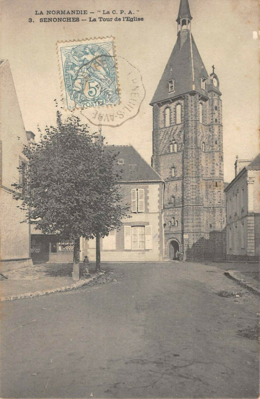 Carte postale ancienne Senonches La Tour De L'Eglise à Senonches
