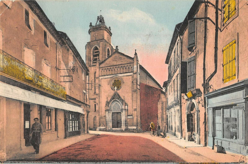 Carte postale ancienne Autignac Eglise à Autignac