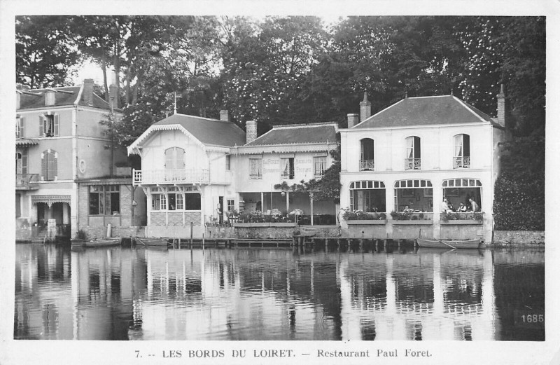 Carte postale ancienne Les Bords Du Loiret Restaurant Paul Foret