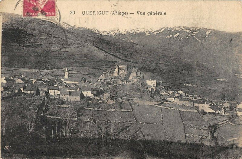 Carte postale ancienne Querigut Vue Generale à Quérigut