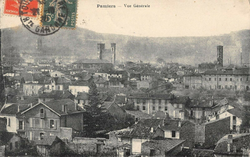 Carte postale ancienne Pamiers Vue Generale à Pamiers