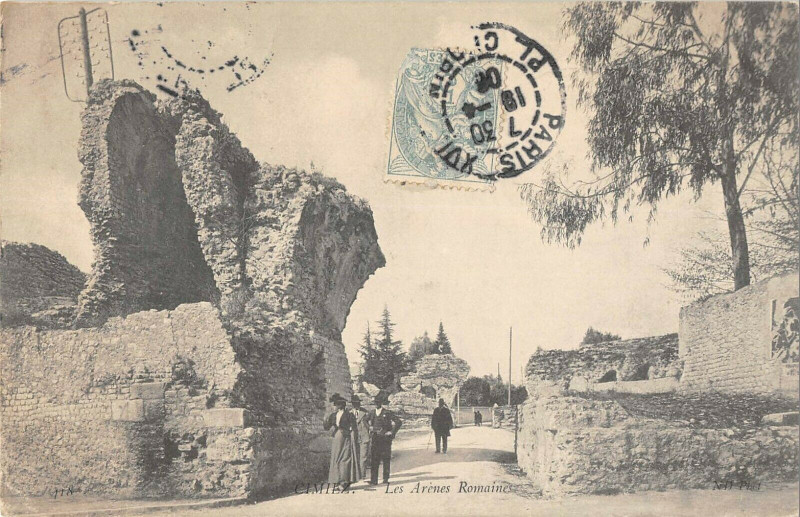 Carte postale ancienne Cimiez Les Arenes Romaines