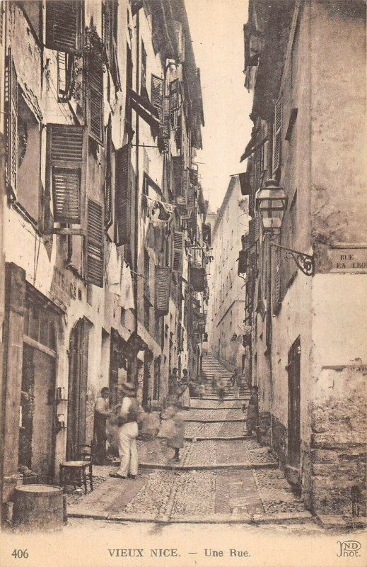 Carte postale ancienne Vieux Nice Une Rue à Nice