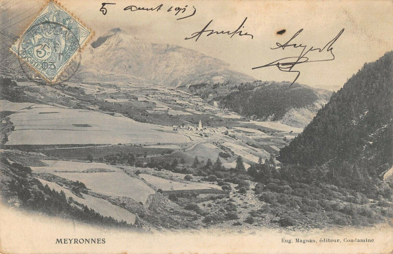 Carte postale ancienne Meyronnes (cpa précurseur