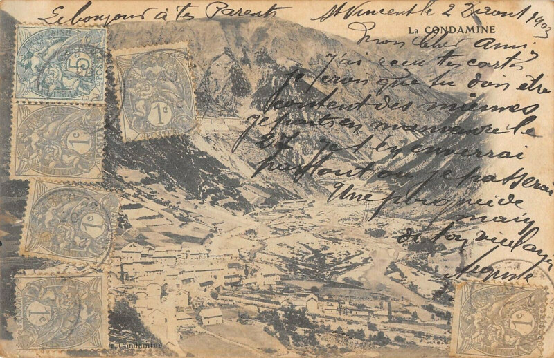 Carte postale ancienne La Condamine  (cpa précurseur