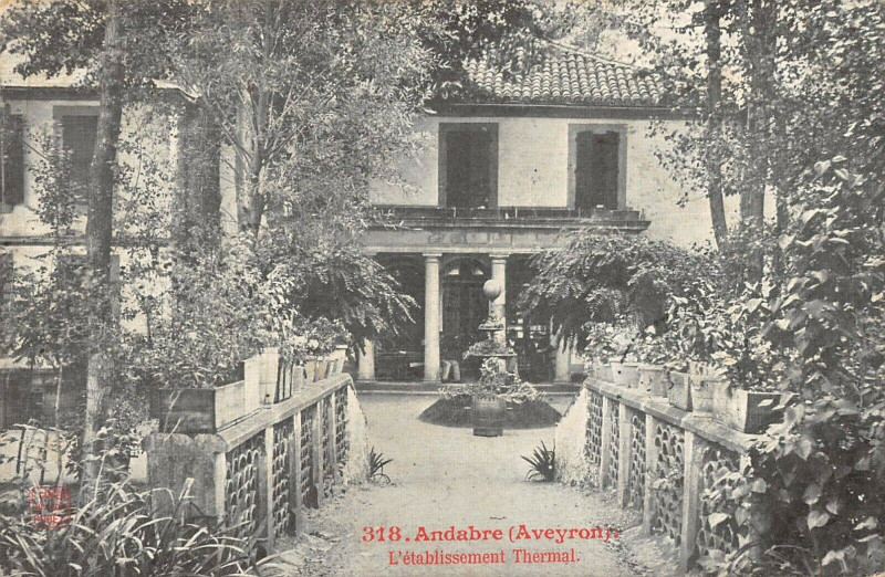 Carte postale ancienne Andabre Etablissement Thermal