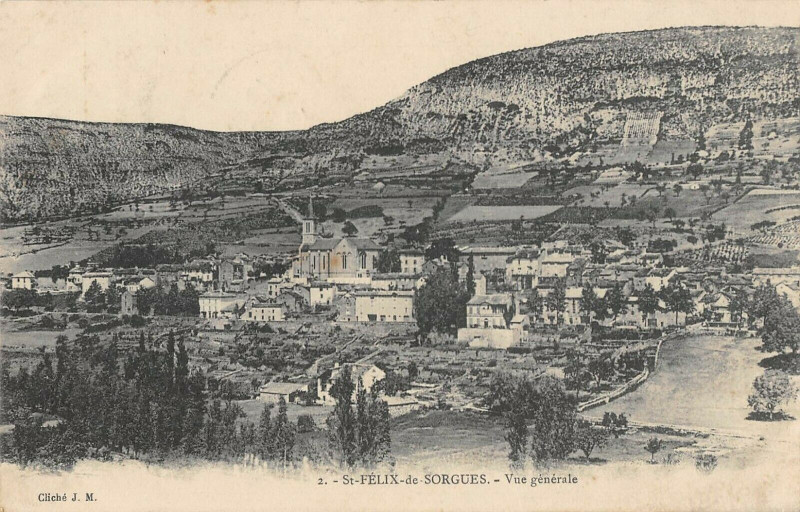 Carte postale ancienne Saint Felix De Sorgues Vue Generale