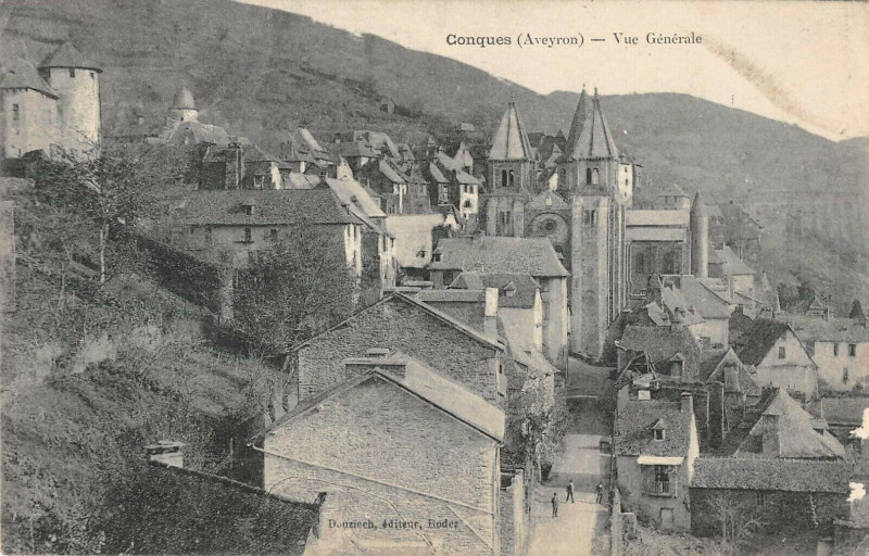 Carte postale ancienne Conques Vue Generale