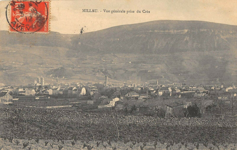 Carte postale ancienne Millau Vue Generale Prise Du Cres à Millau