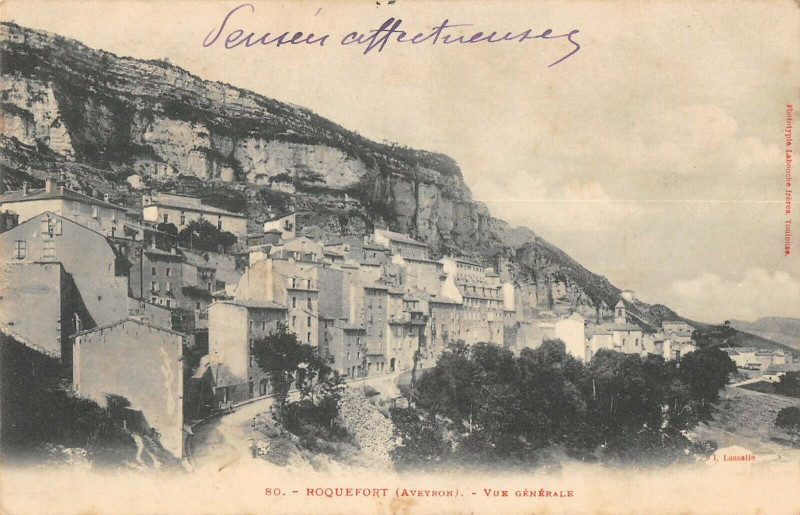 Carte postale ancienne Roquefort Vue Generale