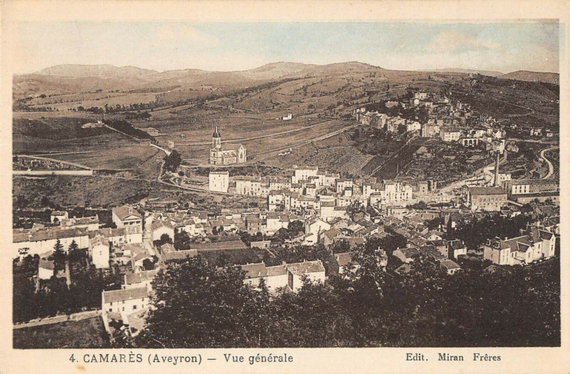Carte postale ancienne Camares Vue Generale à Camarès