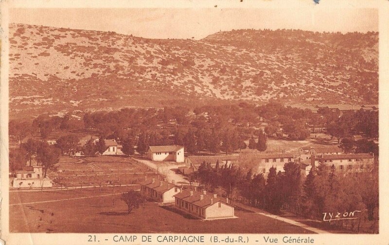 Carte postale ancienne Camp De Carpiagne Vue Generale