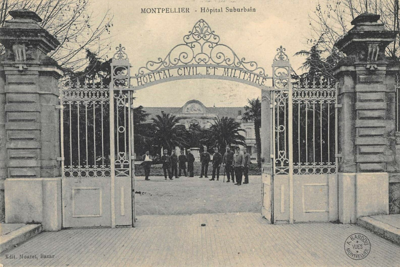 Carte postale ancienne Montpellier Hopital Suburbain à Montpellier