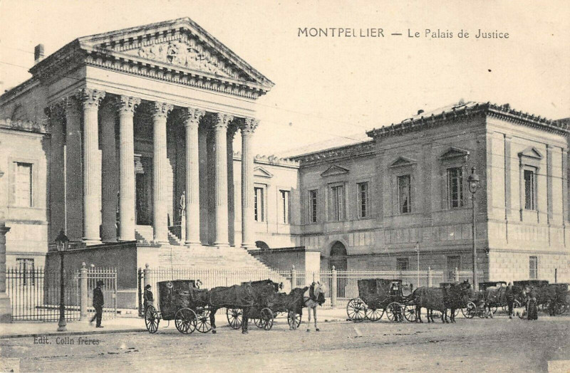 Carte postale ancienne Montpellier Le Palais De Justice à Montpellier