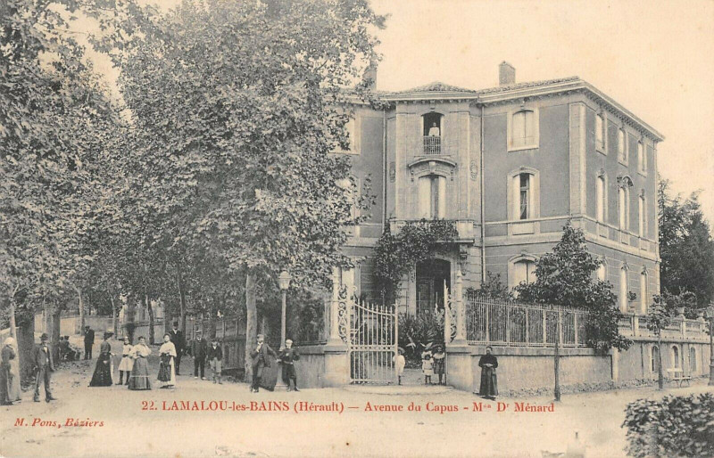 Carte postale ancienne Lamalou Les Bains Avenue Du Capus Dr Menard à Lamalou-les-Bains