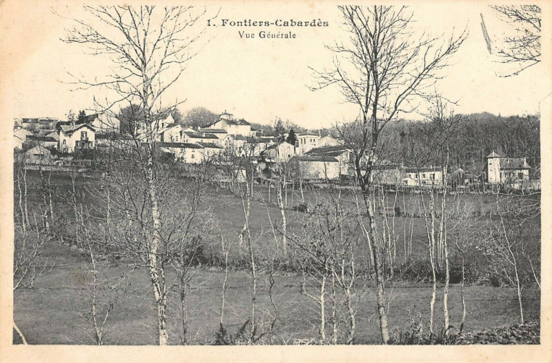 Carte postale ancienne Fontiers Cabardes Vue Generale