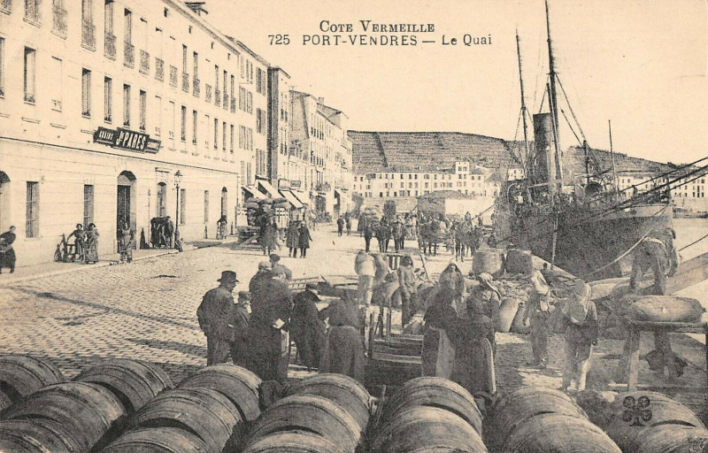 Carte postale ancienne Port Vendres Le Quai à Port-Vendres