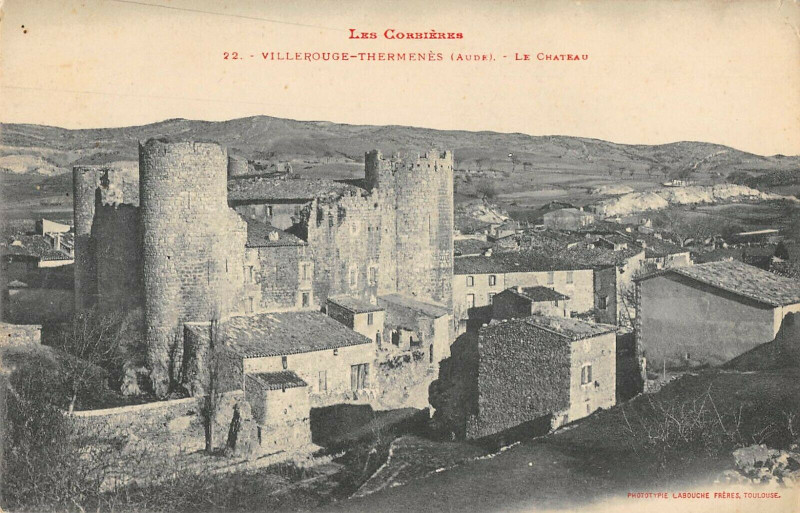 Carte postale ancienne Villerouge Termenes Le Chateau (cliché pas courant