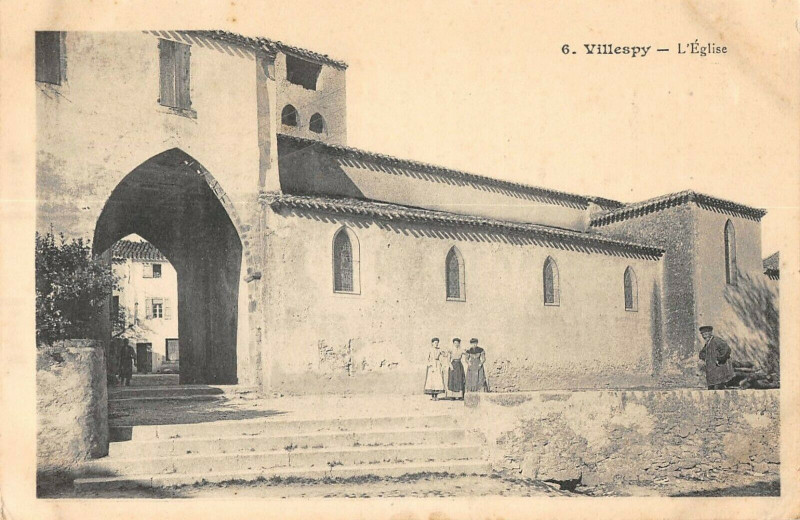 Carte postale ancienne Villespy Eglise à Villespy