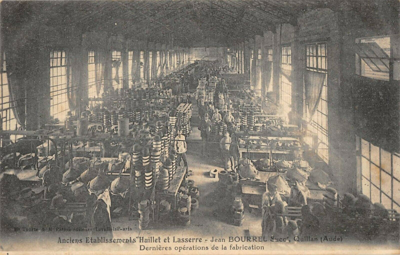 Carte postale ancienne Quillan Jean Bourrel Anciens Ets Huillet Lasserre Dernieres Operations à Quillan