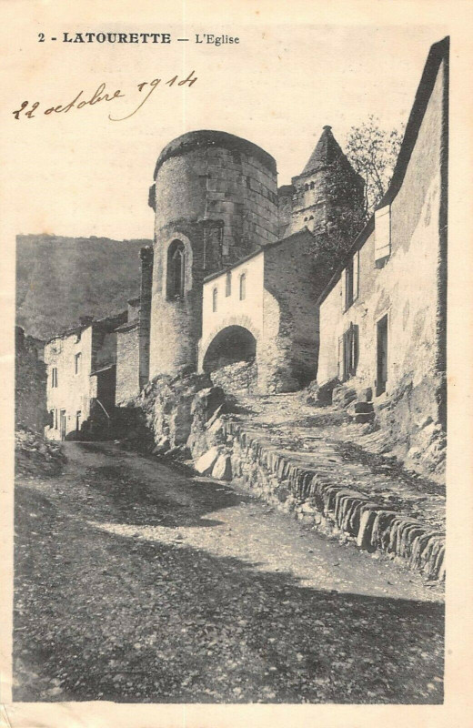 Carte postale ancienne Latourette Eglise (cliché pas courant