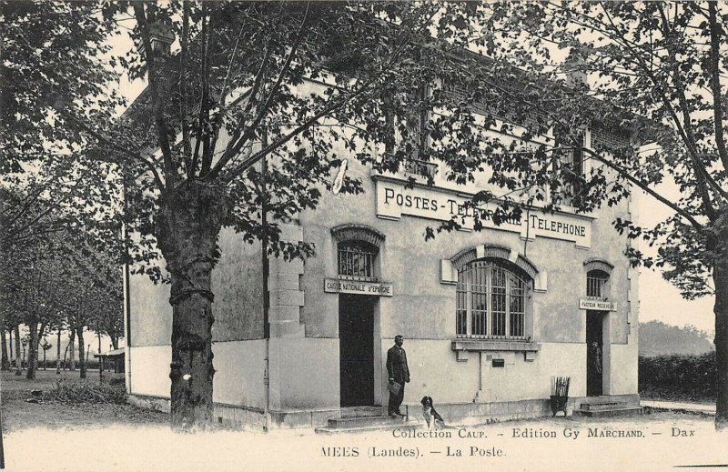 Carte postale ancienne Mees Landes La Poste à Mées