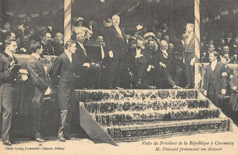 Carte postale ancienne Visite Du President De La Republique A Commercy à Commercy