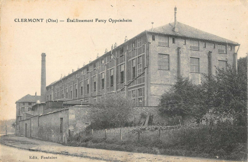 Carte postale ancienne Clermont Etablissement Farcy Oppeinheim à Clermont