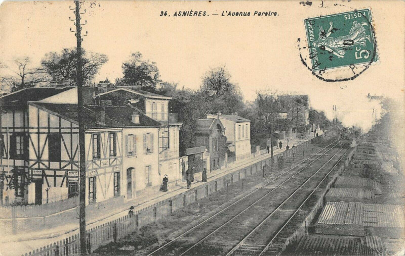 Carte postale ancienne Asnieres L'Avenue Pereire