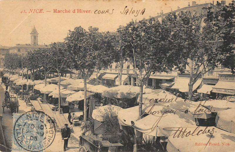 Carte postale ancienne Nice Marche D'Hiver à Nice