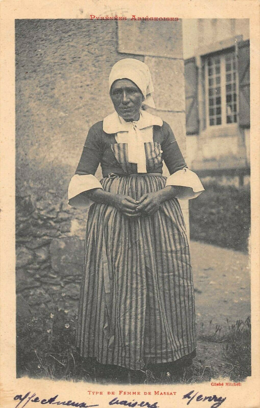 Carte postale ancienne Type De Femme De Massat à Massat