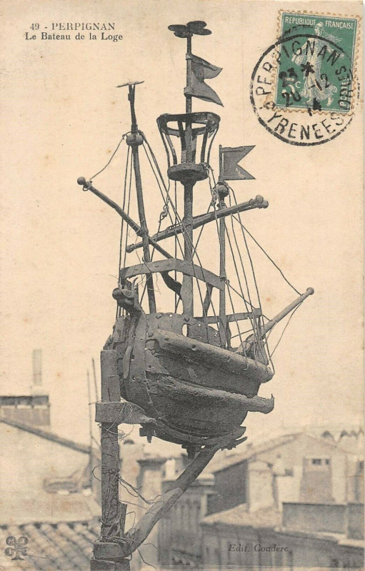Carte postale ancienne Perpignan La Bateau De La Loge à Perpignan
