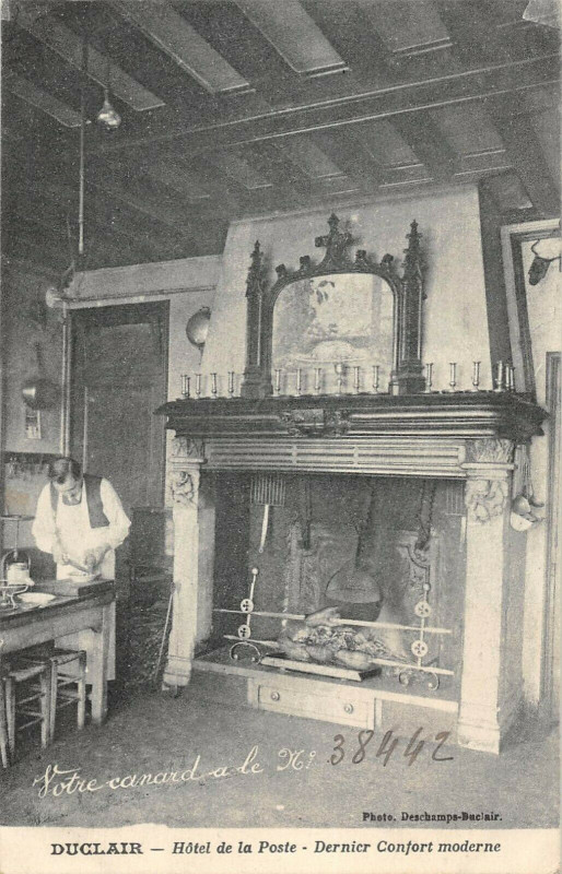 Carte postale ancienne Duclair Hotel De La Poste Dernier Confort Moderne à Duclair