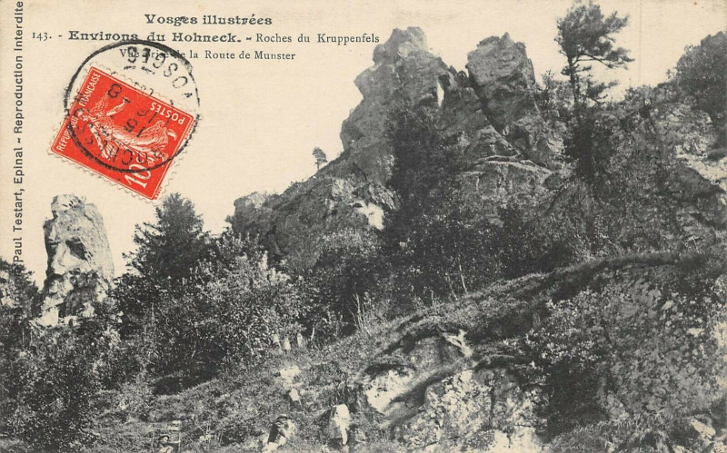 Carte postale ancienne Env.de Hohneck Roches Du Kruppenfels