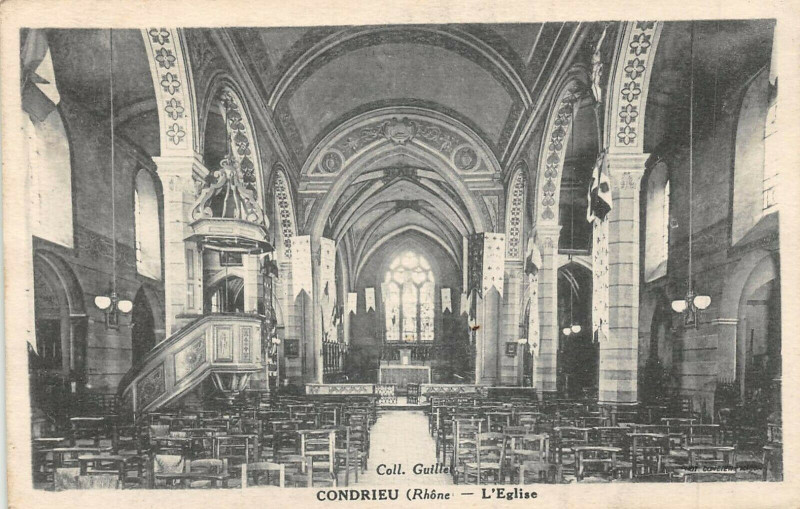 Carte postale ancienne Condrieu L'Eglise à Condrieu
