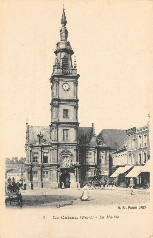 Carte postale ancienne Le Cateau La Mairie