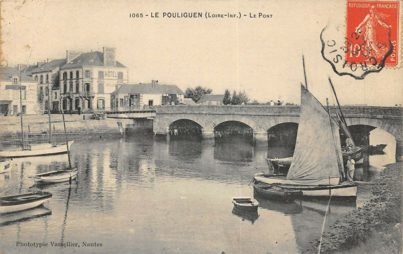 Carte postale ancienne Le Pouliguen Le Pont au Pouliguen