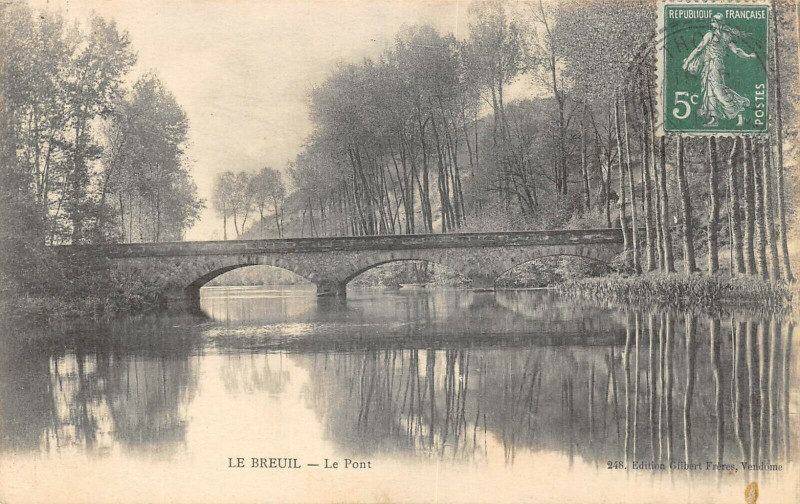 Carte postale ancienne Le Breuil Le Pont