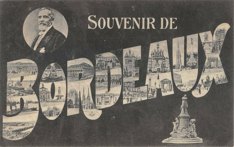 Carte postale ancienne Souvenir De Bordeaux à Bordeaux